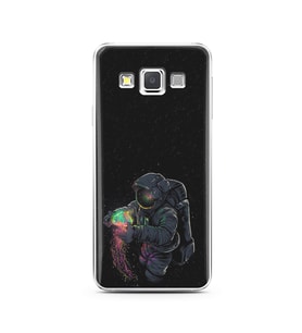 Uzay Kız Tasarım Süper Şeffaf Silikon Telefon Kılıfı Samsung A3 (2015)
