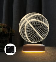 Basketbol Topu 3d Led Lamba Masa Gece Lambası (Sarı)