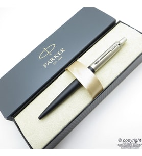 Parker Jotter Metal Siyah Tükenmez Kalem  İsme Özel Kalem  Hediyelik Kalem