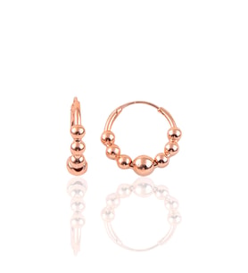 Söğütlü Silver Gümüş rose 17 mm top top halka küpe