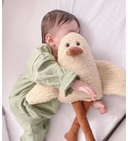 Uyku ve Oyun Arkadaşı Duffy Ördek- Peluş Ördek, Uzun Bacak Kuş - 50 cm (Yeşil)