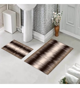 Banyo Halısı Ikili Klozet Takımı Kaymaz Tabanlı (60 xm x 100 cm + 40 cm x 60 cm) 