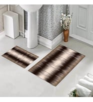 Banyo Halısı Ikili Klozet Takımı Kaymaz Tabanlı (60 xm x 100 cm + 40 cm x 60 cm) 