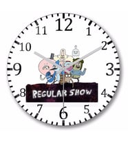 Regular Show    Duvar  Saati Bombeli Gercek Cam