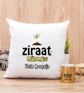 Ziraat Mühendisi Yastık ve Gold Kupa Bardak
