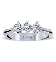 Lova 0,45 Karat Pırlanta Tria Yüzük - 1050206