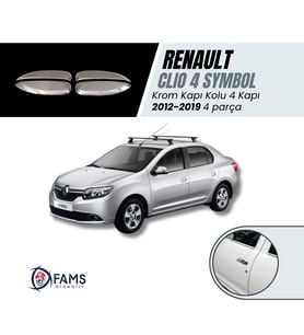 Renault Clio 4 Symbol Krom Kapı Kolu 4 Kapı  2013 Üzeri P. Çelik