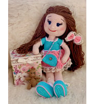 Amigurumi Oyuncaklı Kız Maşa (Krem)