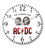 Ac Dc Tesla Ve Edison Duvar Saati Bombeli Gercek Cam