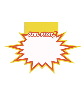 Market Raf Önü Yıldızlı Etiket Özel Fiyat Baskılı 15x12cm.100'lü Pk.