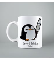 Sevimli Tehlike Penguen Kupası Kişiye Özel