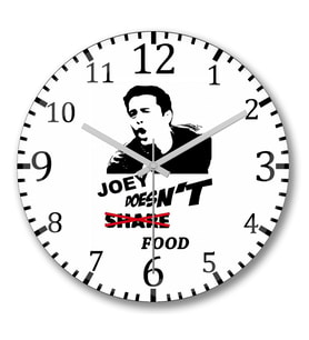 Joey Doesn't Food Duvar Saati Bombeli Gercek Cam