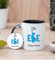 Ebe Siyah Kupa Bardak Ve Anahtarlık Set