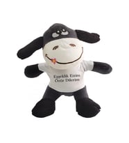 Eşşeklik Ettim Yazılı T-shirt Peluş Eşek (Siyah)