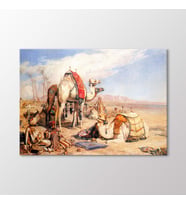 Arty Tablo Çölde Mola 1855 Tablo (Karışık)