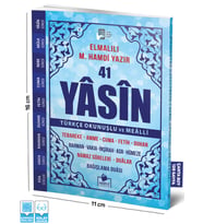 Yasini Şerif Mavi Renk Türkçe Okunuşlu ve Mealli Çanta Boy - Merve Yayınları