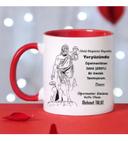 Öğretmenler Gününe Özel Hediye Kupa Bardaklar (Kırmızı)