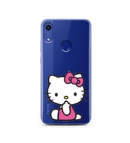 Hello Kity Tasarımlı Süper Şeffaf Silikon Telefon Kılıfı Huawei Honor 8A