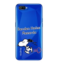 Snoopy Tasarımlı Süper Şeffaf Silikon Telefon Kılıfı Oppo Realmi C2