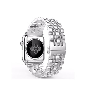 BİPOWER Apple Watch 38-40mm KRD7 Metal Kordon (Gümüş)
