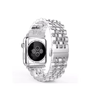 BİPOWER Apple Watch 38-40mm KRD7 Metal Kordon (Gümüş)