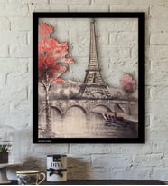 BK Gift Kişiye Özel Eiffel Tower Temalı 3D Ahşap Tablo-3