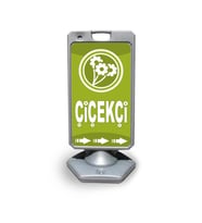 Çiçekçi Yeşil  Reklam ve Yönlendirme Uyari Dubasi A Tabela Gri