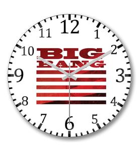Big Bang 3 Duvar Saati Bombeli Gercek Cam
