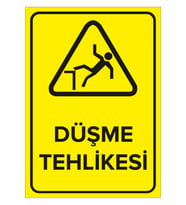 MIGNATIS - Düşme Tehlikesi Levhası - Sac Malzeme 25x35cm