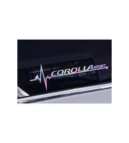 Toyota Corolla Yan Cam Sticker Oto Kapı  20 Cm X 7 Cm Holo-Chroma