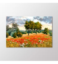 Arty Tablo Gelincik Tarlası Tablo (Karışık)