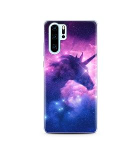 Unicorn Tasarımlı Süper Şeffaf Silikon Telefon Kılıfı Huawei P30 Pro 