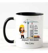 İnşaat Teknikeri Kupa Bardağı Siyah