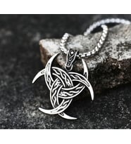 Paslanmaz Çelik Odin Triquetra Üçleme Kelt Viking Kolye