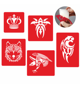 Yalnız Kurt Dövme ve Şablon Seti Tattoo SPREYSİZ