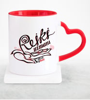 BK Gift Kişiye Özel Mesleki Reiki Uzmanı Kırmızı Kalpli Kupa Bardak  2