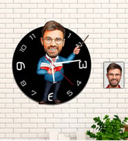Kişiye Özel Bay Öğretmen Karikatür Ahşap Duvar Saati