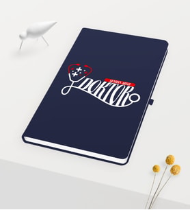 BK Gift Kişiye Özel Doktor Temalı Lacivert Defter - 13