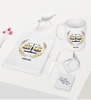 BK Gift Kişiye Özel Avukat Temalı Beyaz Defter Kalem Kupa Ayna Seti - 1 (Model 1)