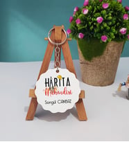 Harita Mühendisi Ahşap Anahtarlık
