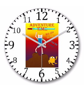 Adventure Time   Duvar  Saati Bombeli Gercek Cam