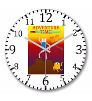 Adventure Time   Duvar  Saati Bombeli Gercek Cam
