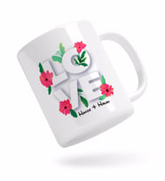 BK Gift Kişiye Özel Love Tasarımlı Beyaz Kupa Bardak-3