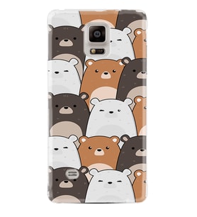 Kılıfland Samsung Galaxy Note 4 Kılıf Silikon Resimli Kapak Pretty Bears Stok 1180