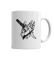 Knife İn The Hand Kupa Bardak Porselen