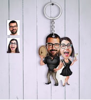 BK Gift Kişiye Özel Sevgililer Karikatür Anahtarlık  18