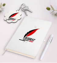 BK Gift Kişiye Özel Avukat Beyaz Defter Kalem ve Anahtarlık Hediye Seti-8 (Model 1)