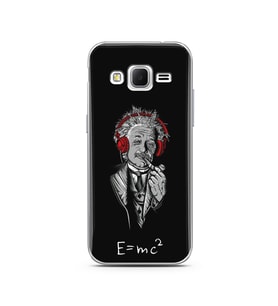 Einstein Tasarım Süper Şeffaf Silikon Telefon Kılıfı Samsung Core Prime