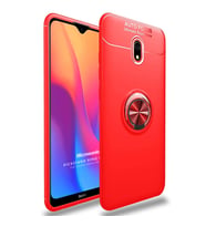 Microsonic Xiaomi Redmi 8A Kılıf Kickstand Ring Holder Kırmızı