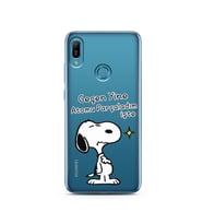 Snoopy Tasarımlı Süper Şeffaf Silikon Telefon Kılıfı Huawei Y6 (Prime) 2019